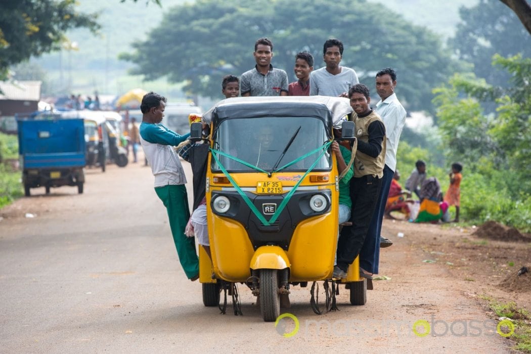 Trasporti In India All'uscita Del Mercato