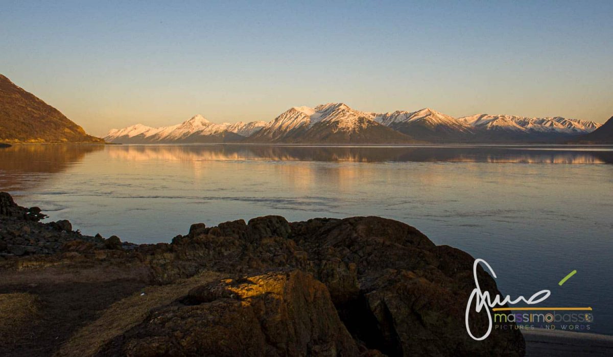 Vista Sulle Montagne Della Penisola Di Kenai Da Bird Point