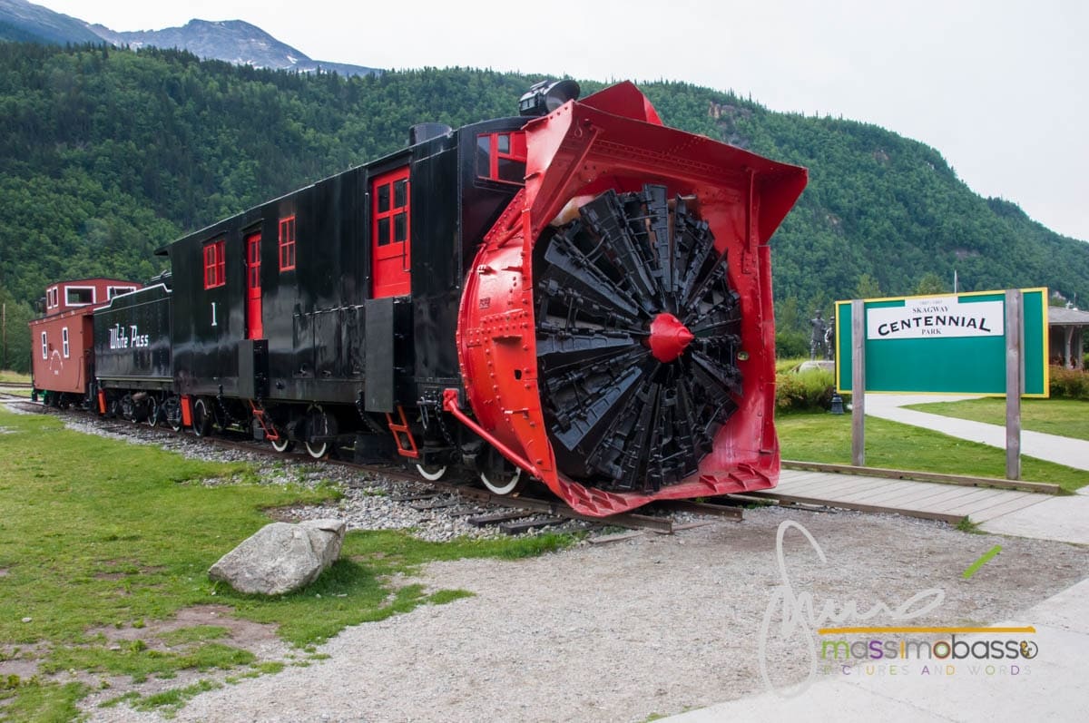 Il treno del White Pass Yukon Route a Skagway nell'Inside Passage