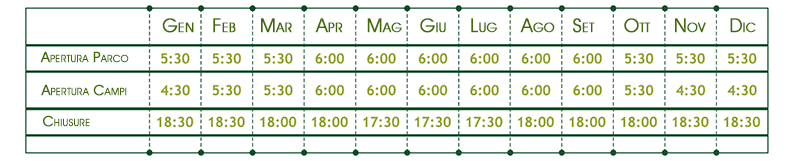 Orari Parco Nazionale Kruger