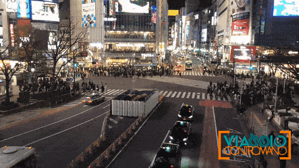 Il Famoso Incrocio Di Shibuya, Uno Dei Simboli Di Tokyo