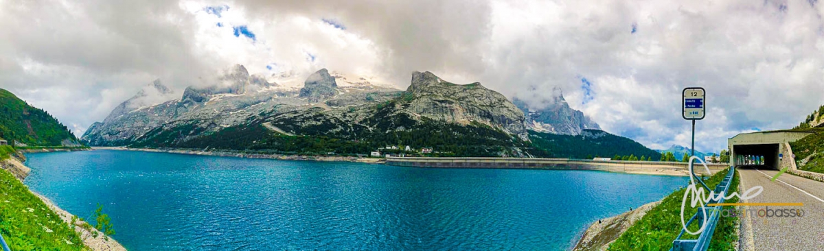 Dolomiti Agordine panorama 180° da Passo Fedaia