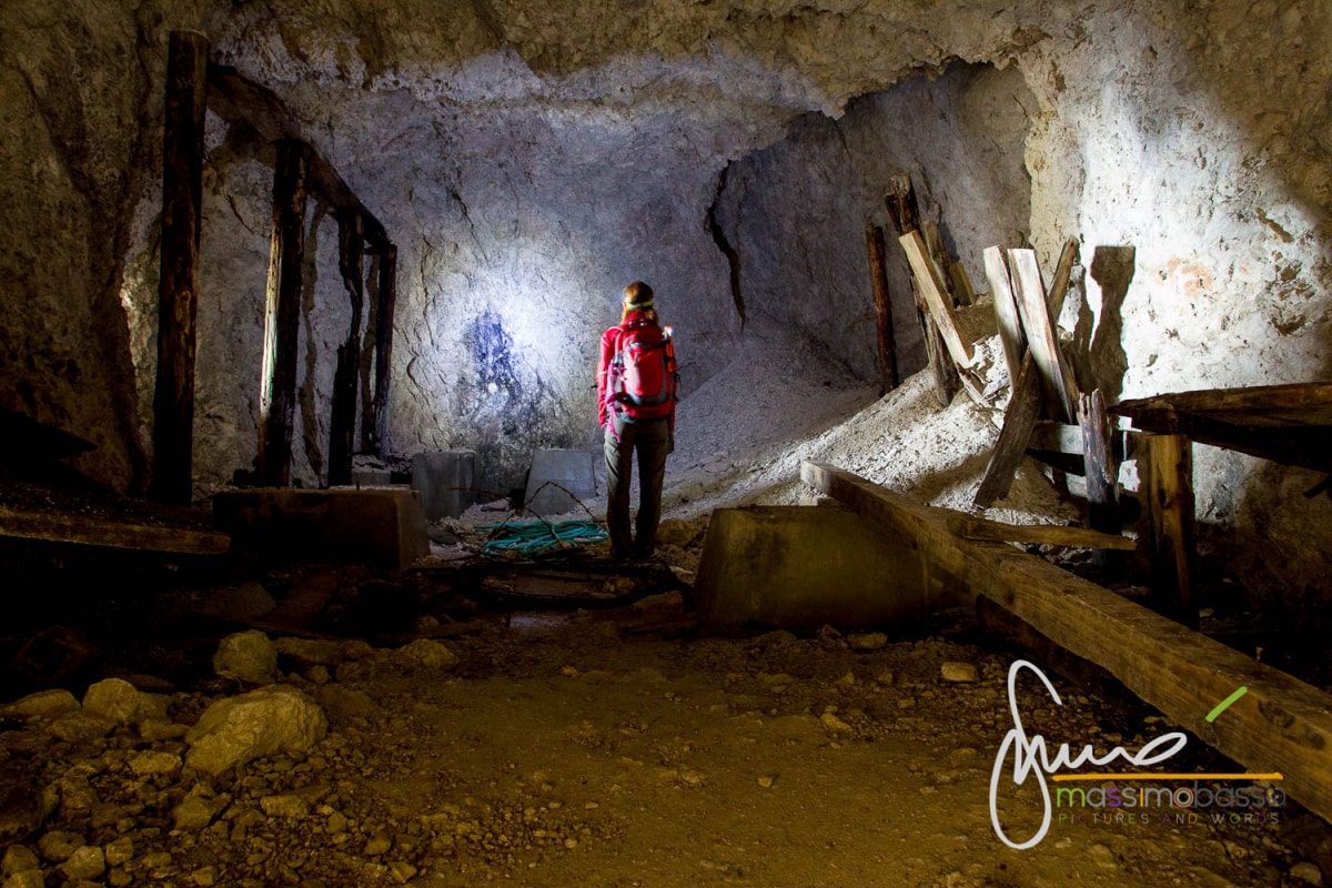 Le gallerie del Lagazuoi, dettaglio dell'interno di un alloggio