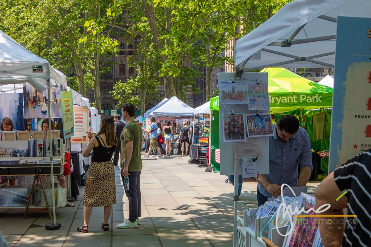Mercatini a Bryant Park New York