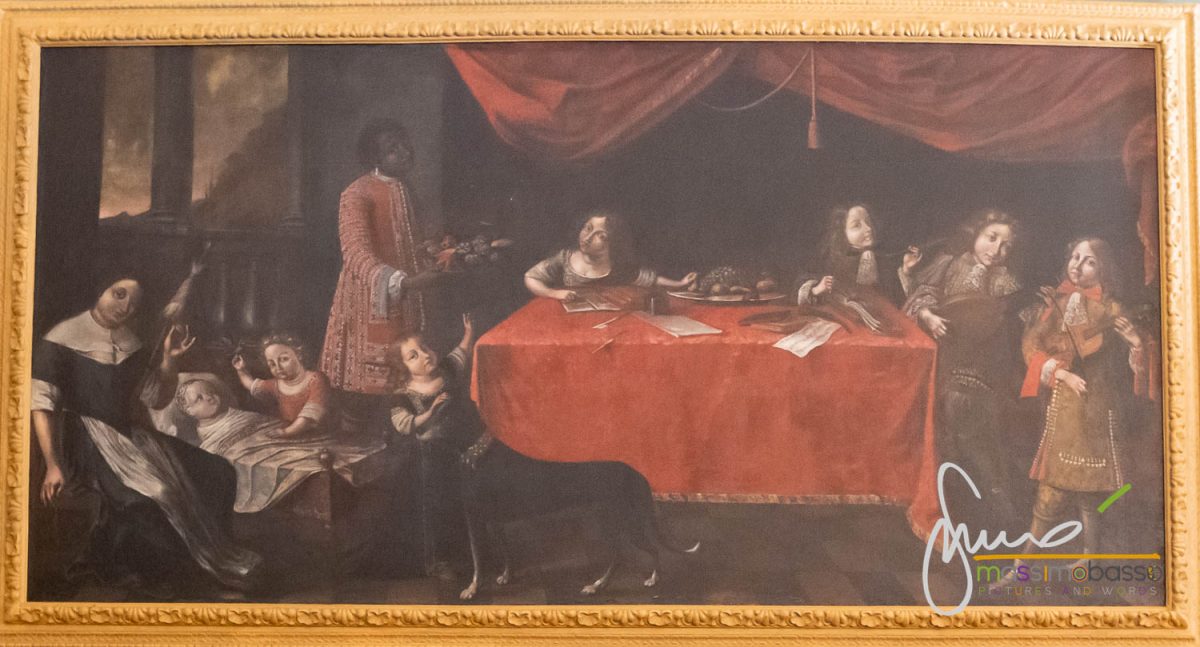 Opera che ritrae i Marchesi di Barolo a Tavola