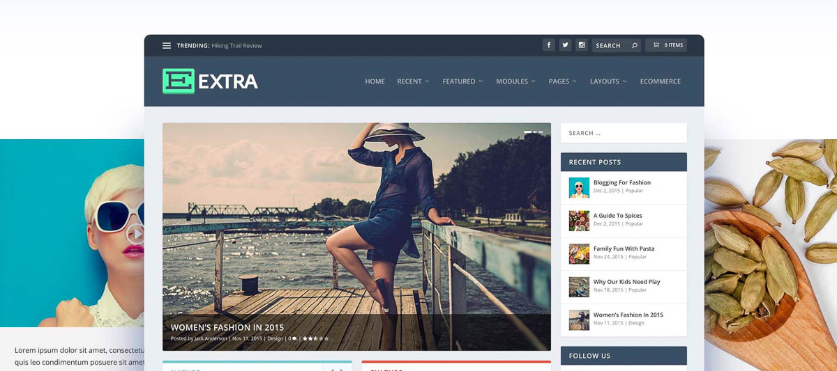 Extra di Elegant Themes Tema di Wordpress