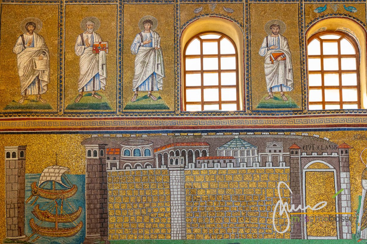 Rapresentazione dell'antico porto di Classe nella basilica di Sant'Apollinare Nuovo