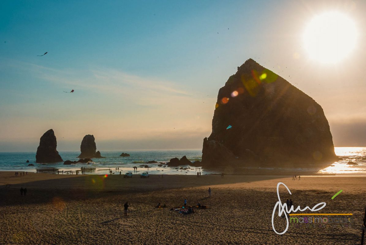 Cannon Beach E Haystack Rock Sulla Costa Dell'oregon