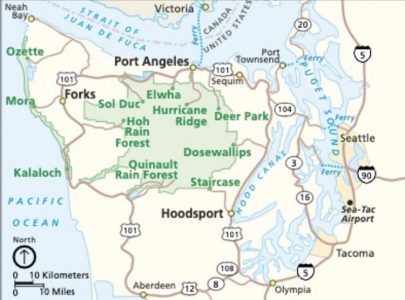 Mappa Olympic National Park