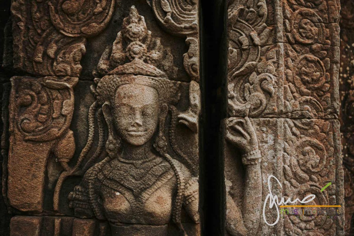 Bassorilevo ad Angkor in Cambogia