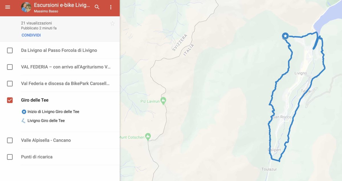 Gita in e-bike giro delle Tee Livigno