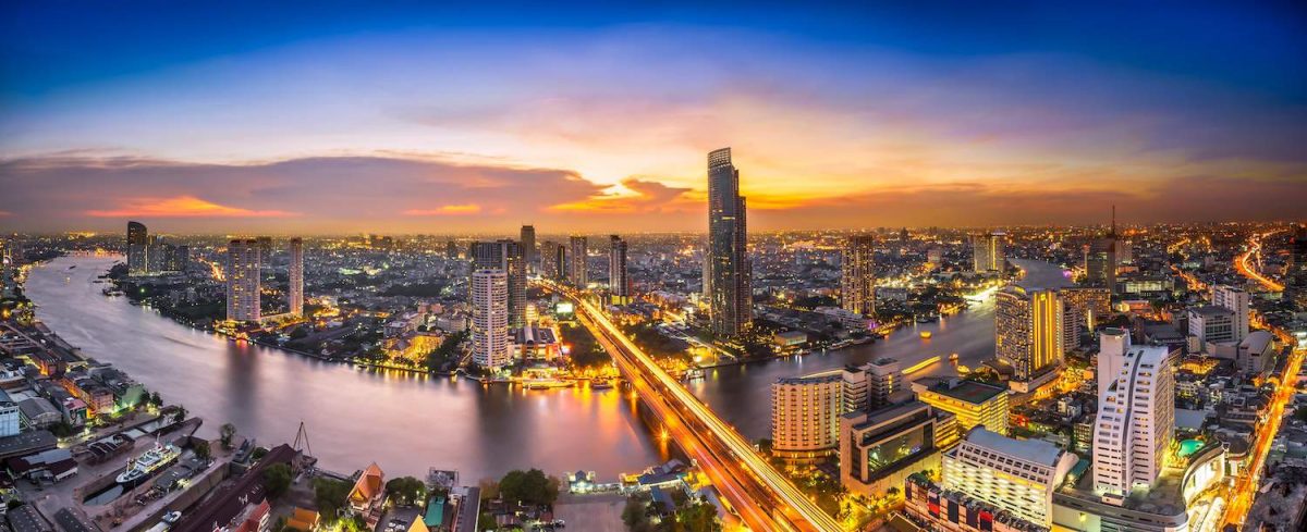 vista aerea di Bangkok