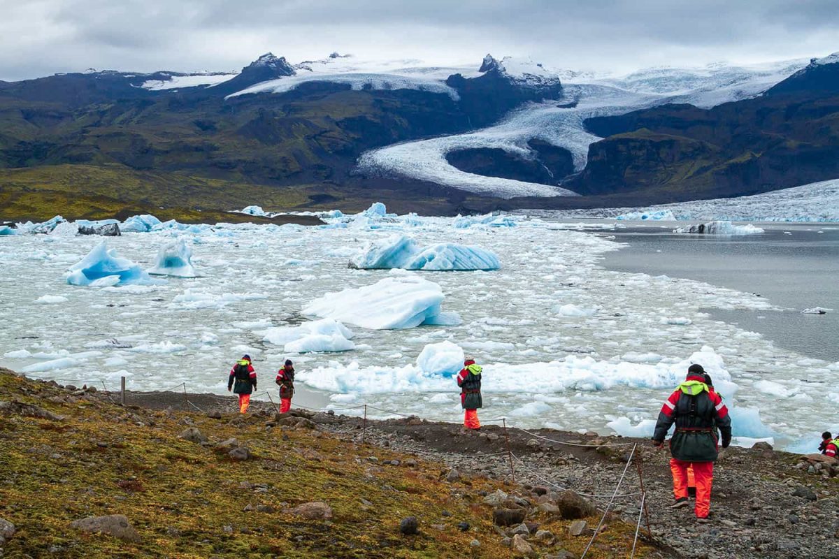 il fronte del ghiacciaio