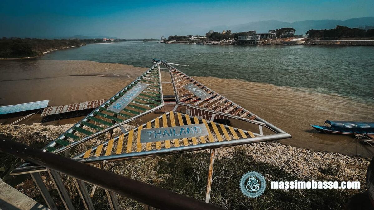 Punto Panoramico Sul Triangolo D'oro A Sob Ruak Situato Nel Punto In Cui Il Fiume Ruak Incontra Il Mekong
