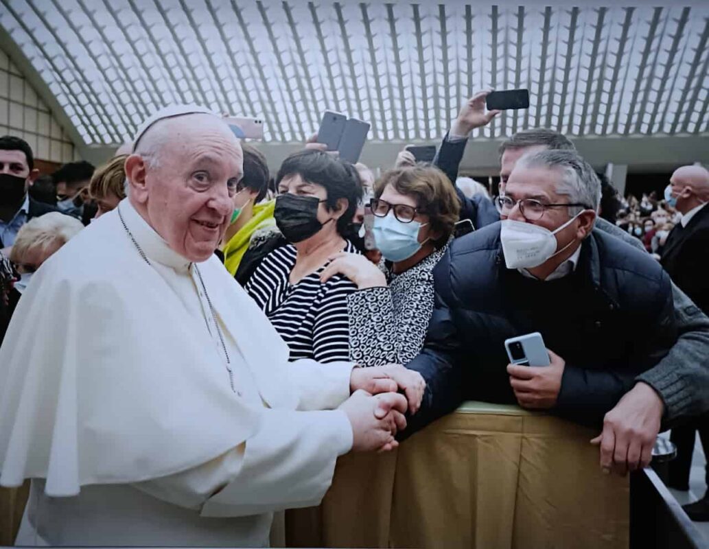Sergio con Papa Francesco