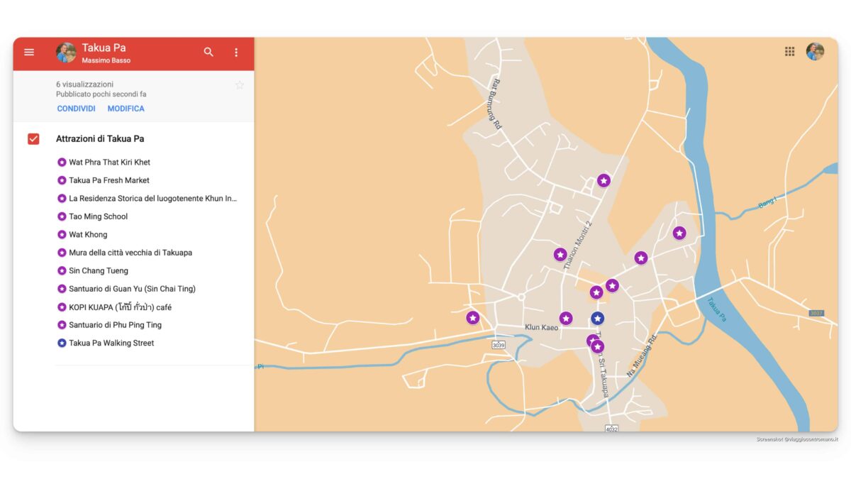 Mappa Di Takua Pa Old Town