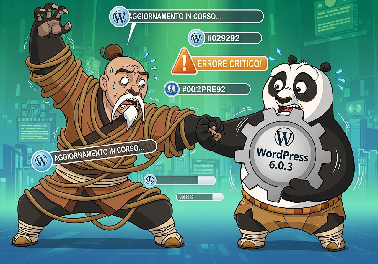 Immagini In Stile Kung Fu Panda Per Articolo Su Aggiornamento Wordpress Bloccato 1