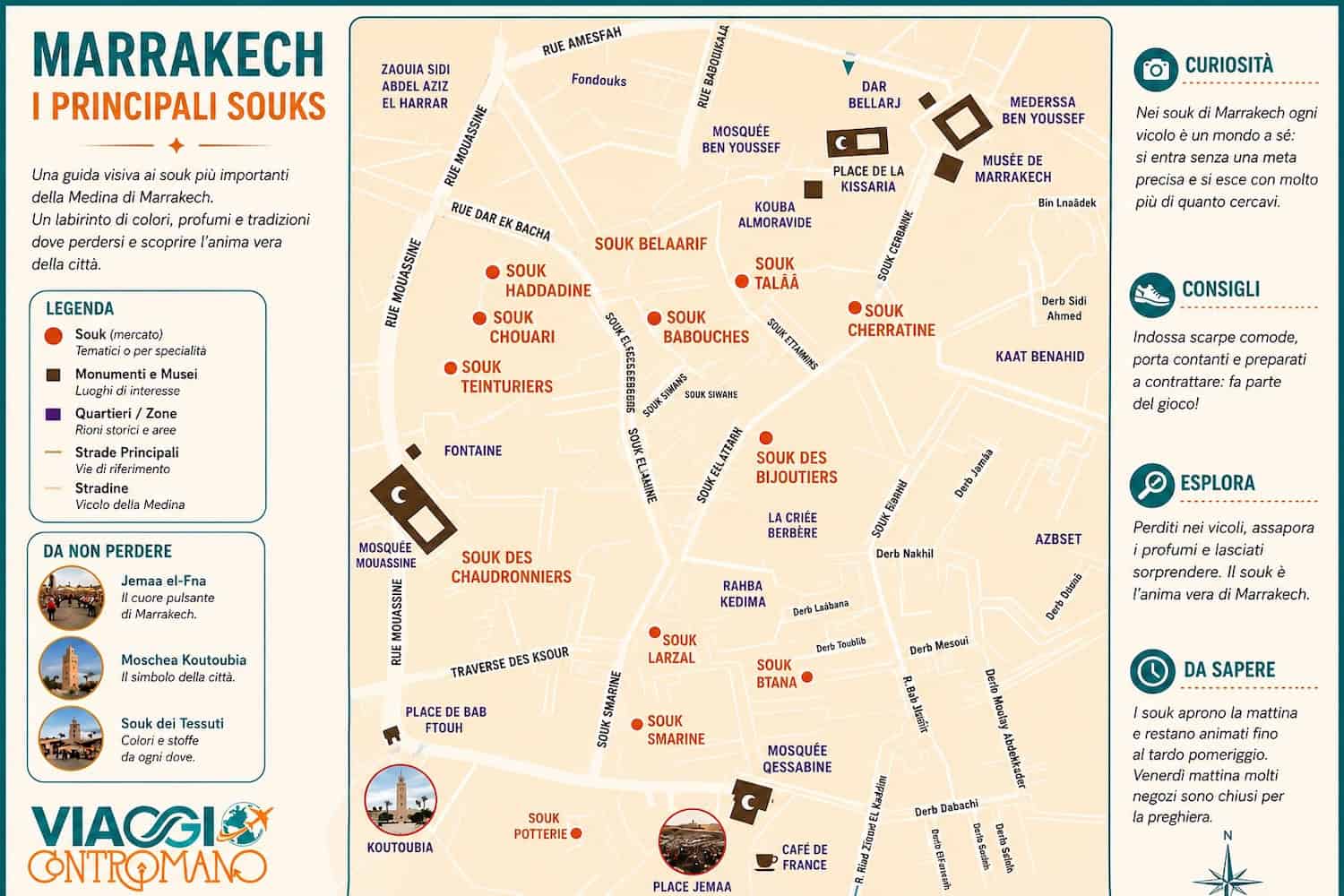 infografica souk di Marrakech