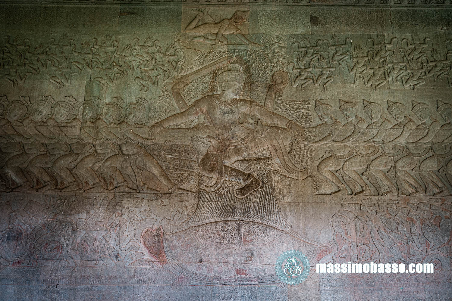Zangolatura dell'Oceano di Latte - Bassorilievo ad Angkor Wat